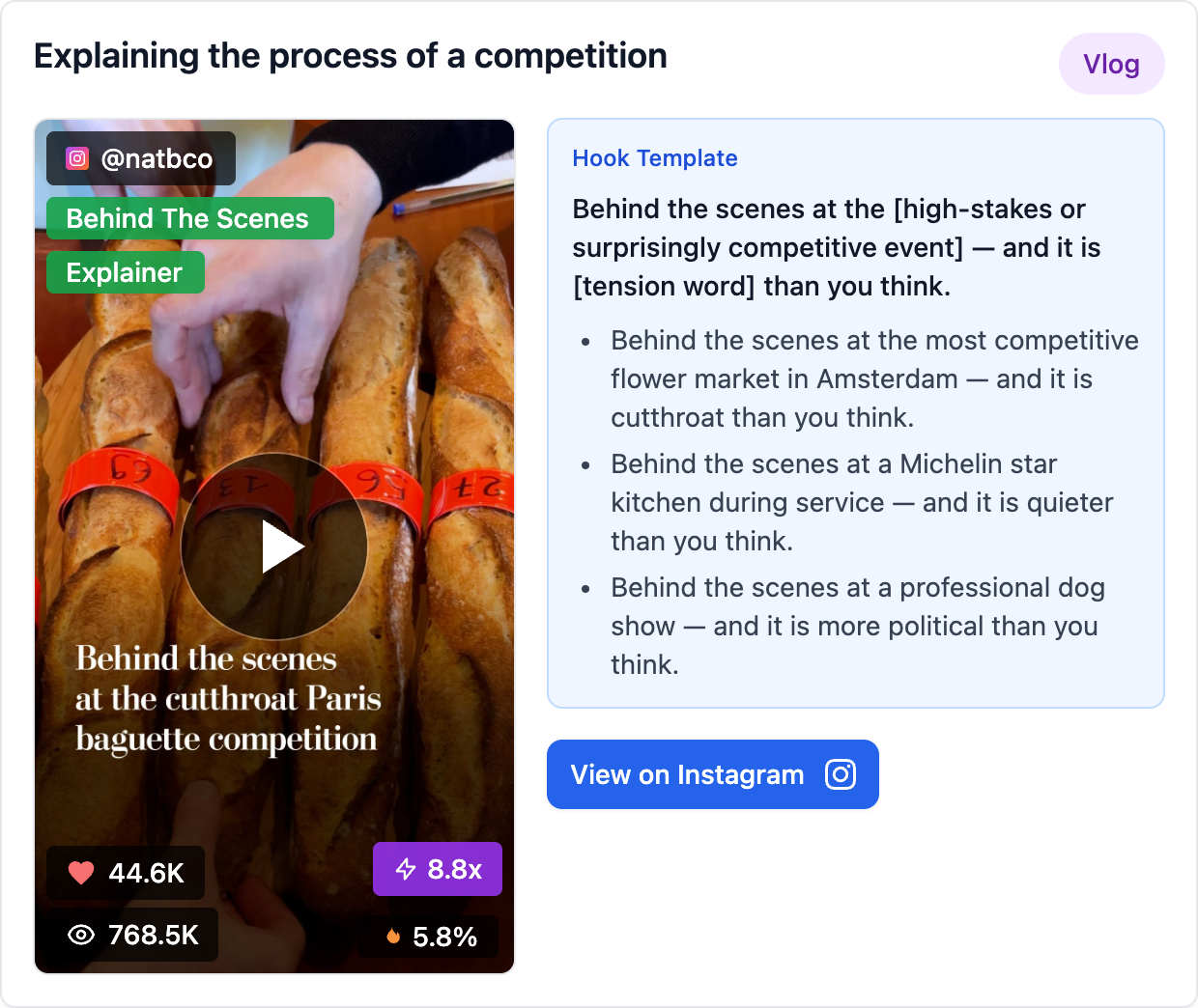 Explaining the process of a competition