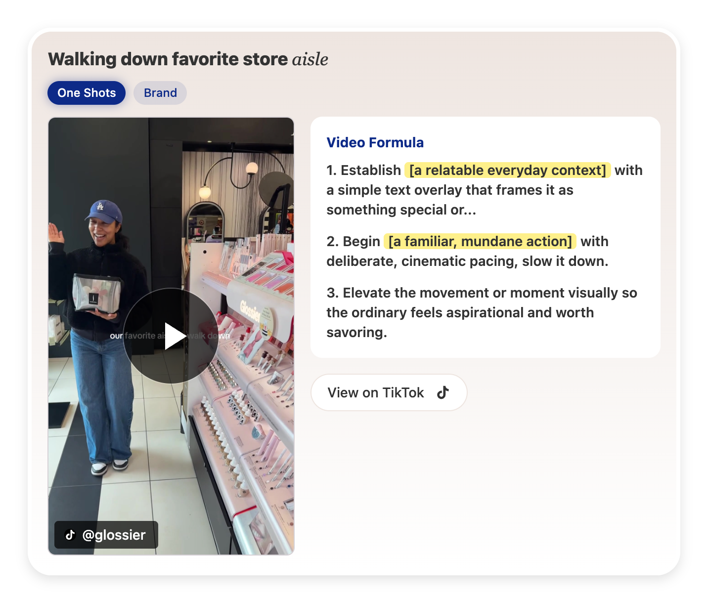 Walking down favorite store aisle