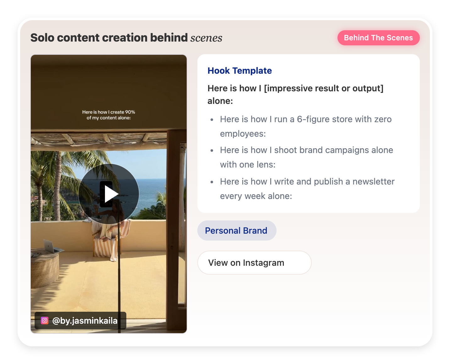 Solo content creation behind scenes Solo content creation behind scenes