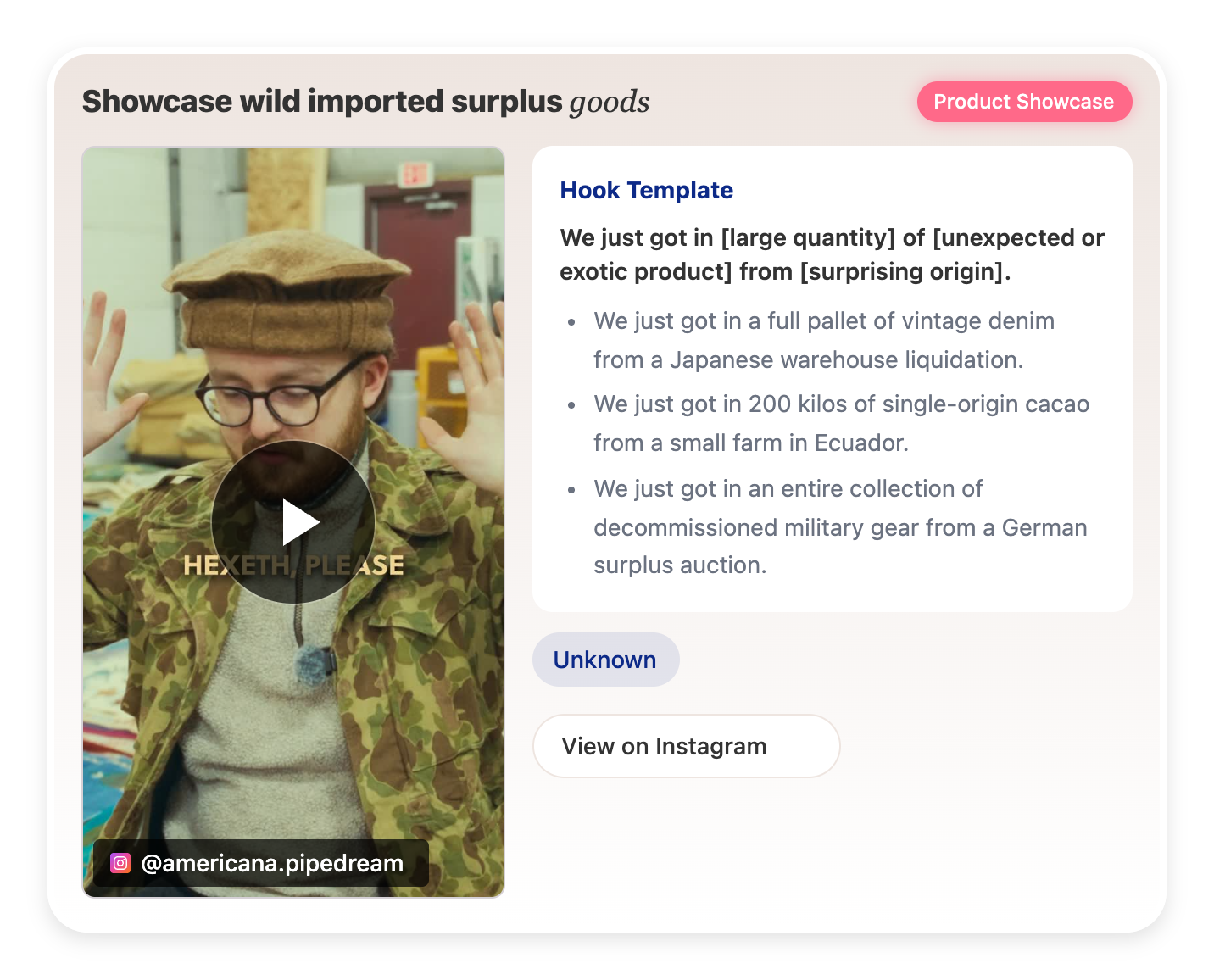 Showcase wild imported surplus goods Showcase wild imported surplus goods