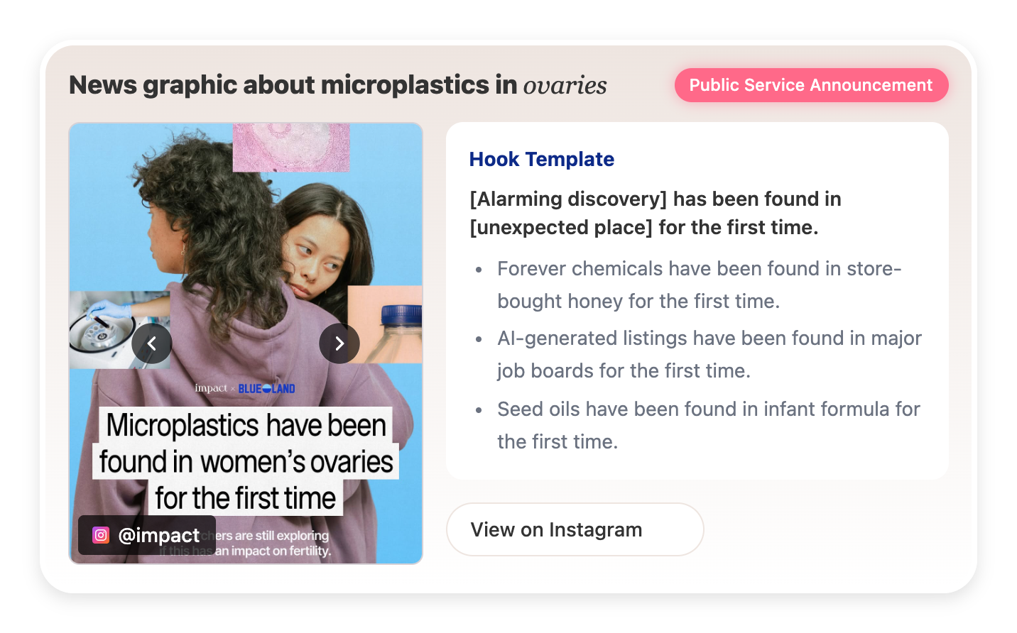 News graphic about microplastics in ovaries News graphic about microplastics in ovaries