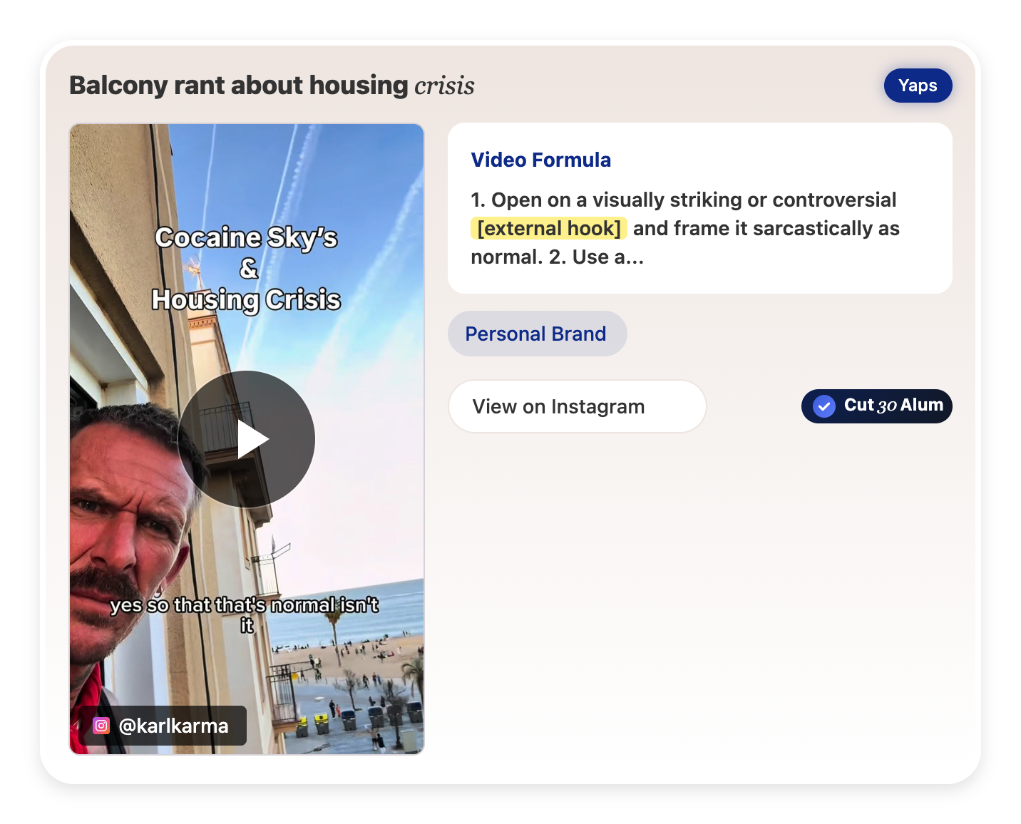 Balcony rant about housing crisis Balcony rant about housing crisis