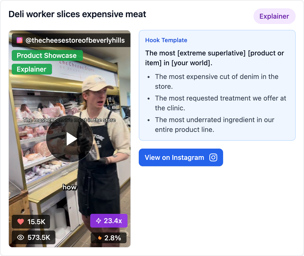 Deli worker slices expensive meat