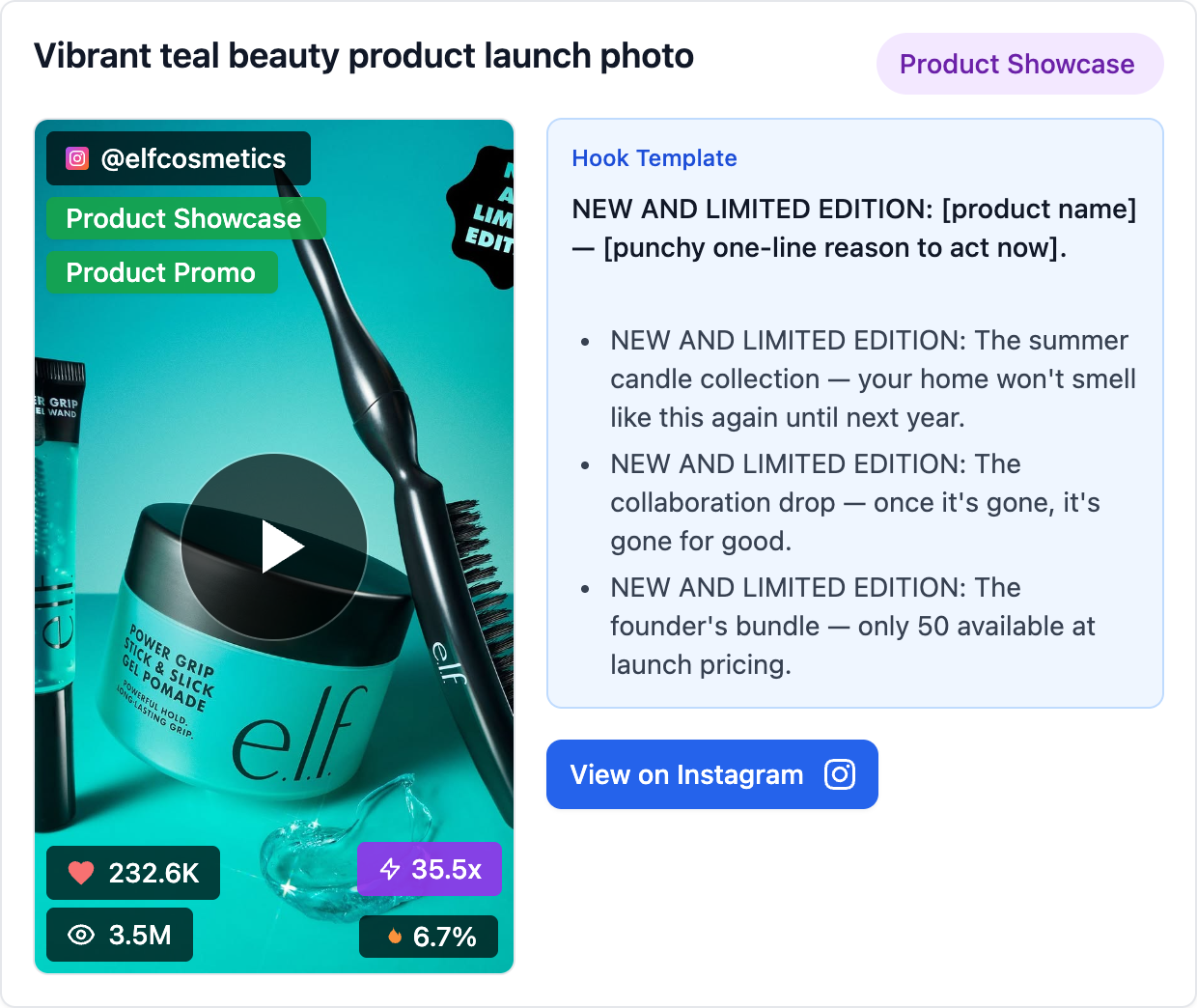 Vibrant teal beauty product launch photo