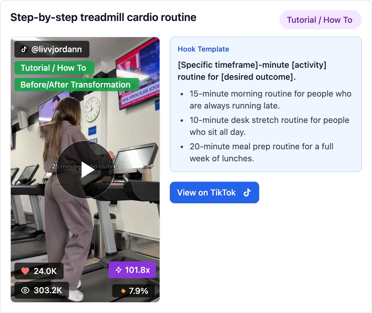 Step-by-step treadmill cardio routine