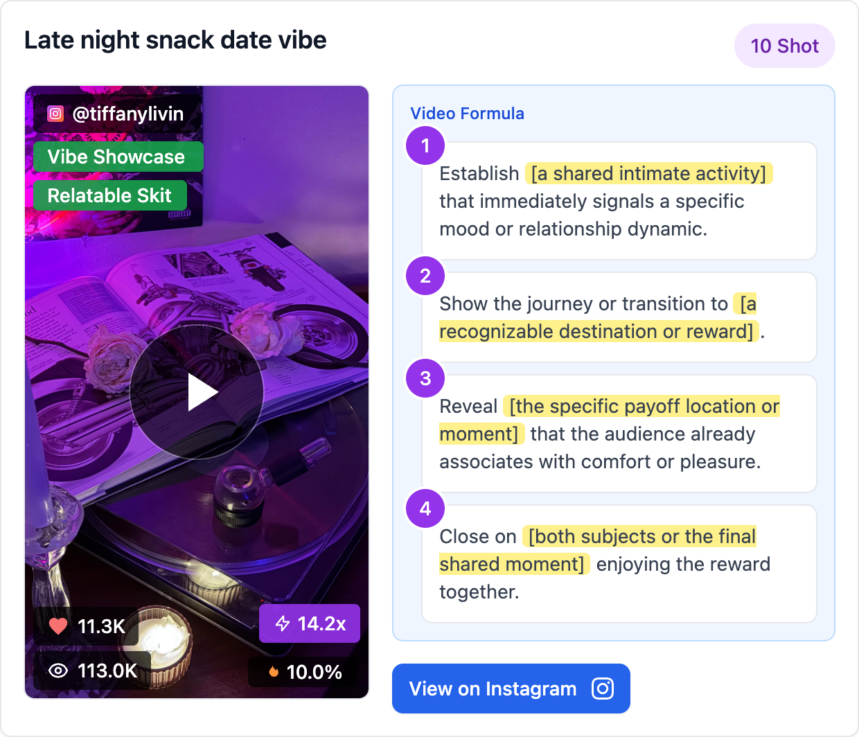 Late night snack date vibe